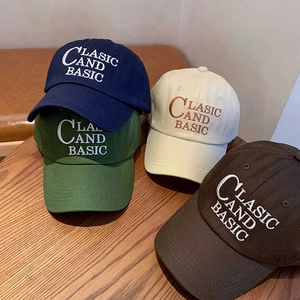 Vintage Cotton Baseball Cap For Men Women Adjustable Embroidered Classic And Basic Letter Casual Sunshade Duck Tongue Hat