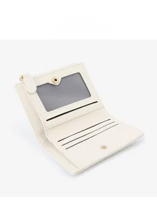 Internal layout of mini bear wallet showing card slots and transparent ID window