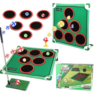 Jeu de chipping de golf avec filets cibles, clubs et balles collantes pour enfants et adultes