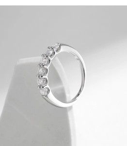 Detailed macro view of S925 sterling silver ring band with engraved certification and size 6