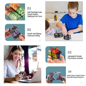 3D infinite puzzle cube with astronaut space design for stress relief and kids learning