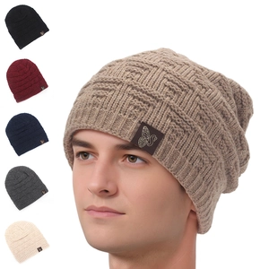 Winter Acryl Strickbeanie Für Herren Damen Einfarbig Warm Winddicht Slouch Mütze Weich Outdoor Freizeit Skull Cap