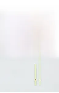 Luminous watch hands set 277 showing green glow effect in dark and metal finish