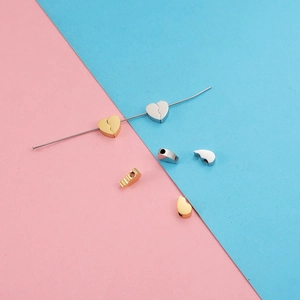 Broken Heart Splicing Beads 304 Stainless Steel Mirror Polished Jewelry Accessories For DIY Crafting Couple