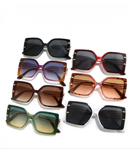 Multiple color options for square oversized fashion sunglasses with thick acetate frames