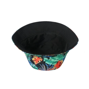 Sombrero de pescador con estampado de hojas tropicales para protección solar playa