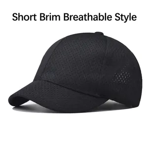 Gorra De Béisbol De Ala Corta Malla Transpirable Protección Solar Ajustable Sombrero Deportivo Casual Para Hombres Mujeres
