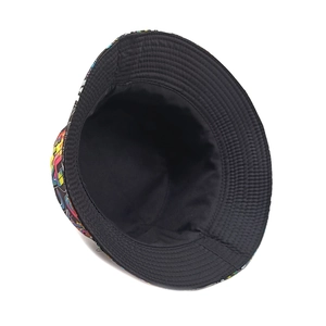 90s retro cassette graffiti printed reversible cotton sun hat for men and women