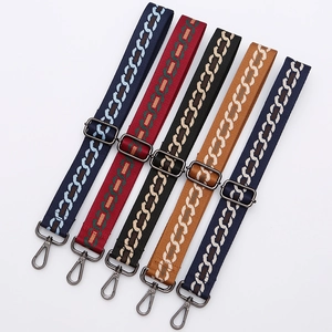 Adjustable woven replacement shoulder straps in five colors with gunmetal buckles