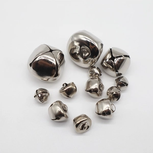 Round Cross Opening Bells Nickel Plated Iron Metal For Christmas Tree Hanging Ornaments DIY Jewelry Making Pet Collars Accessory