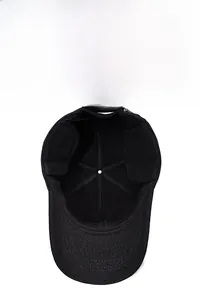 Detail of warm winter baseball cap with foldable ear flaps and thickened inner lining