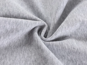 Macro detail of heather grey knitted fabric texture for slim fit athletic tank tops