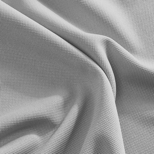 Macro shot of grey moisture-wicking fabric showing breathable micro-mesh texture