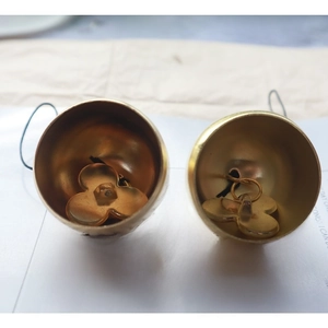 Pendentifs de carillon en cuivre pur 39mm avec battants en trèfle pour décoration DIY