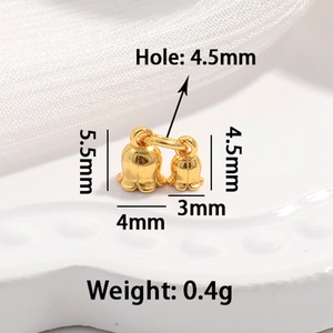 925 Sterling silver lily of the valley bell charms for DIY jewelry bracelet making