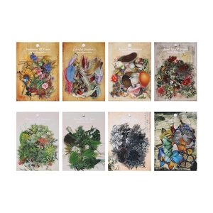 Nature Story series sticker set featuring vintage floral and butterfly PET material paper