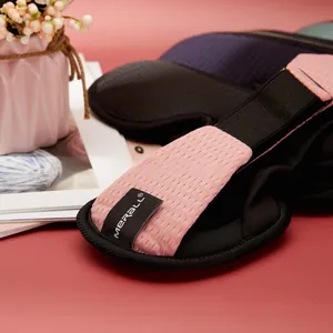 Breathable 3D sleep masks in pink, black and navy with honeycomb mesh texture and soft fit