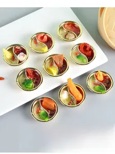 Detailed macro view of miniature dollhouse hot pot models with realistic food ingredients
