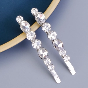 Barrette à Cheveux en Alliage de Strass à la Mode pour Femmes Accessoires de Cheveux en Cristal Incrusté Minimaliste pour un Usage Quotidien