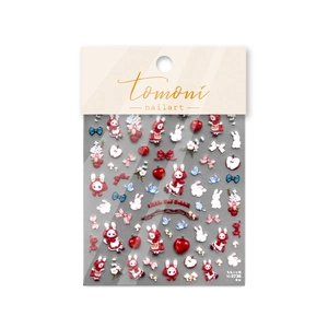 3D embossed Japanese style nail stickers featuring Little Red Riding Hood rabbit designs