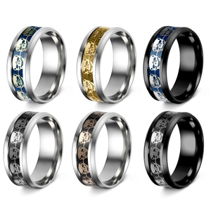 Skull Ring Stainless Steel Punk Gothic Rock Band Jewelry For Men Unisex Cool High Polished