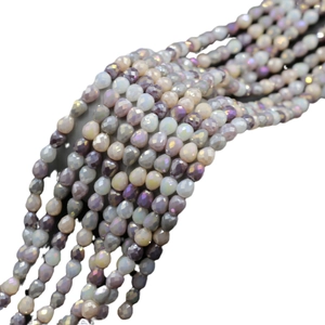 4mm gradient strawberry glass beads with faceted teardrop shape for DIY jewelry