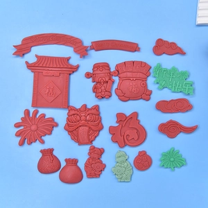 Moule en silicone festif de style chinois pour décorations de gâteaux et chocolats DIY