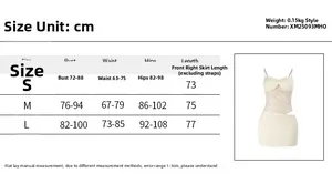 Tableau des tailles détaillé pour robe moulante en dentelle avec mesures du buste