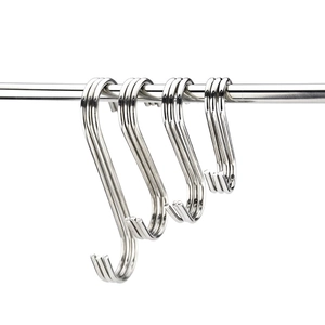 S Shaped Hooks Stainless Steel Heavy Duty Multifunctional Hanging Hooks For Kitchen Bathroom Wardrobe Closet Organizers