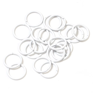 White 8/10mm painted macaron jump rings for DIY jewelry making accessories
