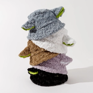 Plush Bucket Hat Animal Ear Winter Warm Windproof Cartoon Soft Fleece Basin Cap For Women And Kids