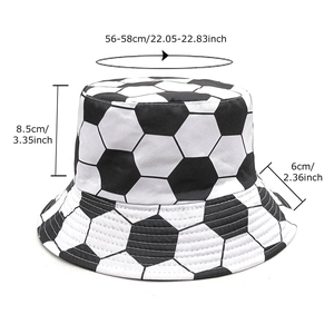 Cappello a secchiello reversibile calcio, 56-58 cm, protezione solare per l'aria aperta