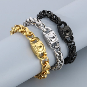 Stainless Steel Woven Basket Wheat Chain Necklace And Bracelet Jewelry For Men Women Fashion Hip Hop Punk Style