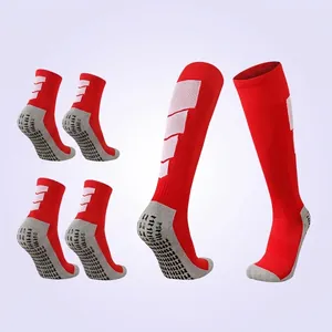 Calcetines de Fútbol Profesionales Antideslizantes para Hombres Mujeres Niños Medias de Fútbol Transpirables con Agarre para Deportes