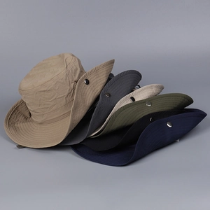 Six colors of lightweight quick-dry hiking hats with adjustable side snap buttons