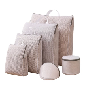 Set of 6 honeycomb mesh laundry bags in various sizes for delicates and bras