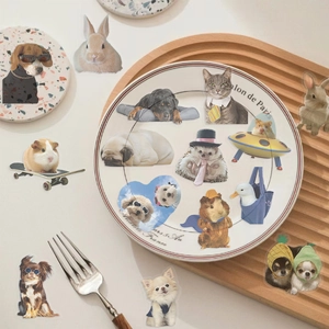Waterproof cartoon animal meme stickers set for guitar and laptop decoration