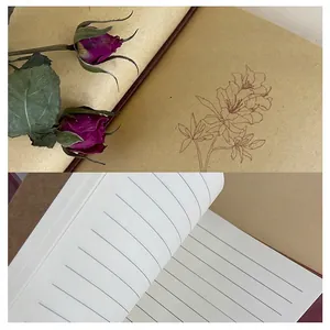 A6 vintage traveler's notebook with thick kraft and dowling paper for journaling