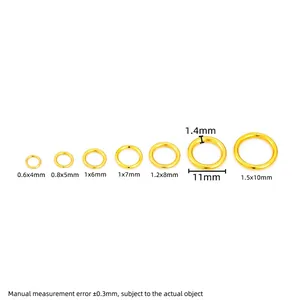 Stainless steel jump rings for jewelry making in various sizes from 4mm to 11mm