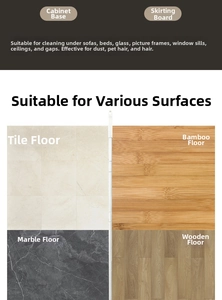 Washable flat mop replacement pad shown with diverse floor compatibility and gap cleaning usage