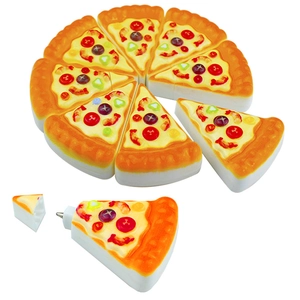 Creative pizza shaped mini novelty pens set with realistic food simulation design