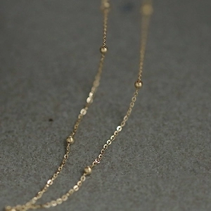 Minimalist S925 sterling silver 14K gold plated bracelet with delicate golden beads