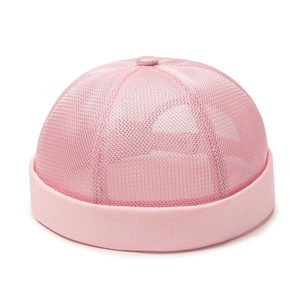 Mesh Breathable Brimless Docker Hat Adjustable Miki Hat Summer Hip Hop Streetwear Vintage Skullcap For Men Women