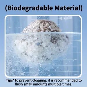 Water-soluble pet deodorizing beads showing rapid degradation in a clear test container