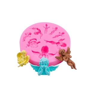 Silicone angel molds for car aromatherapy gypsum and resin crafts with multiple poses