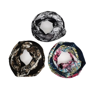 Three-piece set of lightweight breathable neck gaiters in marble and graffiti patterns