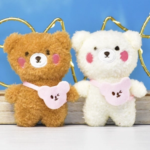 Mini Teddy Bear Plush Keychain Pendant Cute Stuffed Animal Doll For Backpack Decoration And Crane Machine Toy Gift