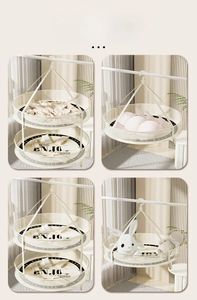 Multi-tier hanging laundry drying net for sweaters and socks with a windproof hook