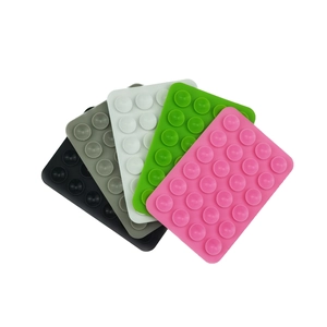 24-suction cup silicone mobile phone holder mat in multiple colors for flat surfaces