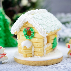 3D mini Christmas gingerbread house cookie mold for DIY holiday baking and cartoon shapes